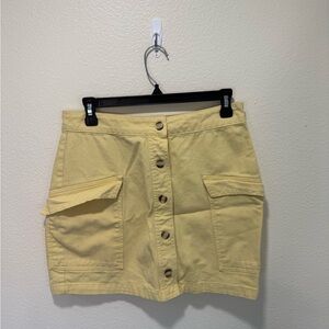 Urban Outfitters BDG Yellow Button-Front Skirt